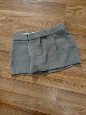 Wilfred Olive-Tan Tailored Skort